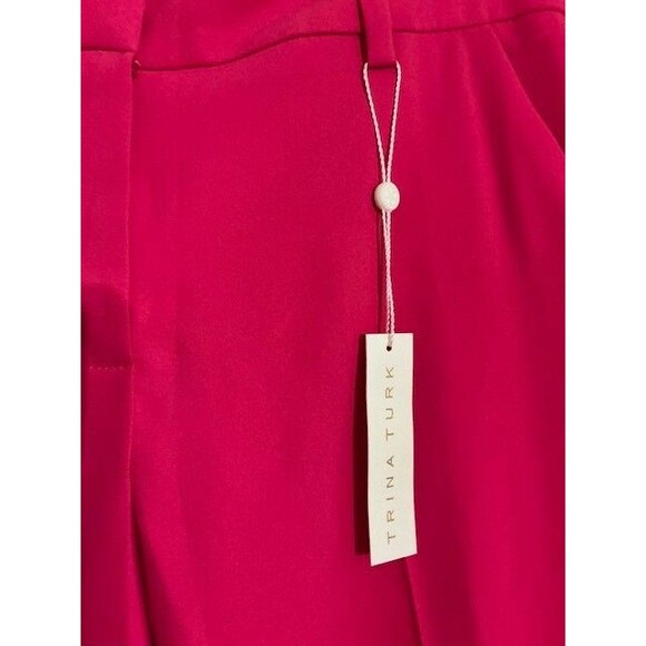 Trina Turk Zipper Front Slash Pockets Straight Legs Sz 10 PinK NWT *** - Picture 4 of 5